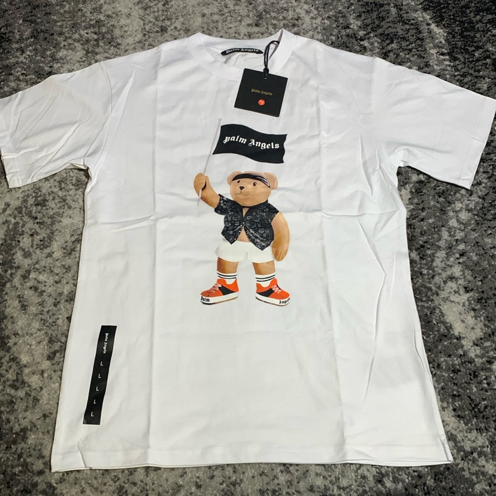 Palm Angels Pirate Bear White T-Shirt Men’s Size Large